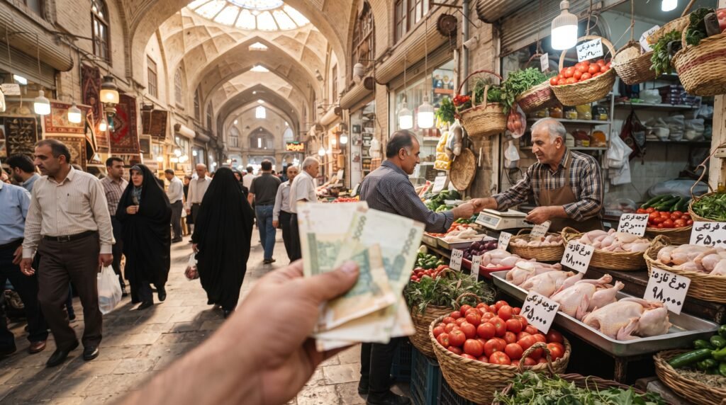 Hand holding banknotes in bazaar 202608271154